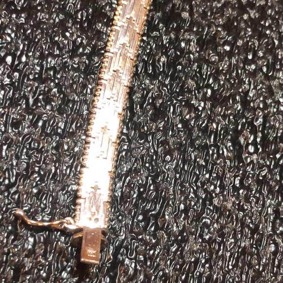 Stunning High Shine 925 Italy M Weaved Bracelet With Clasp & Security Clasp - Picture 9 of 12